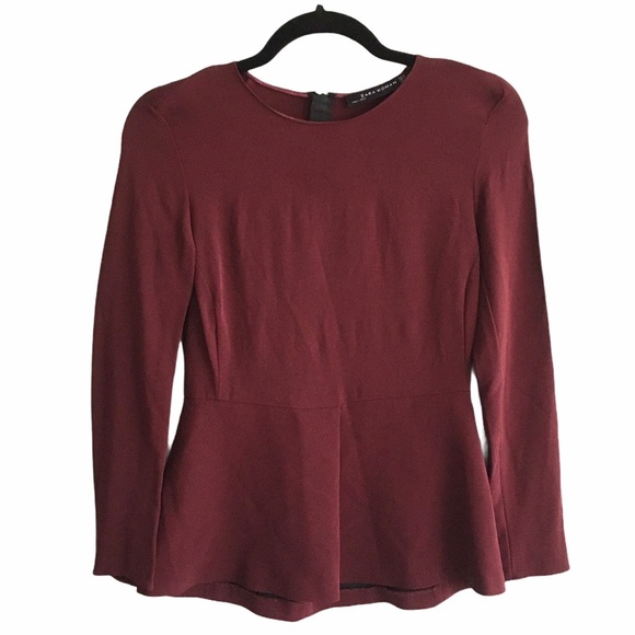 Elegant Burgundy Women's Top - Picture 1 of 4